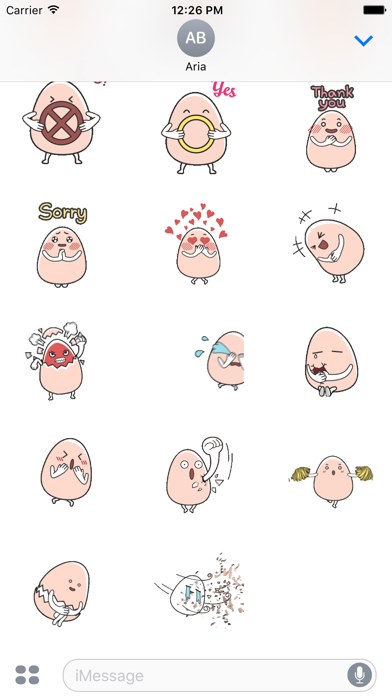 Animated Cute Egg Emoji screenshot 2