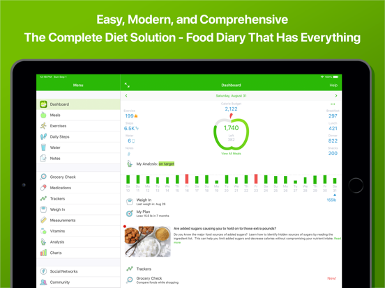 Calorie Counter and Food Diary by MyNetDiary - for Diet and Weight Loss screenshot