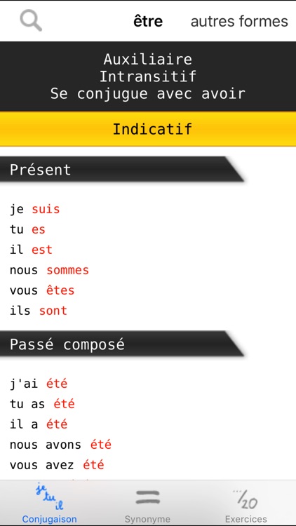 French verbs conjugation