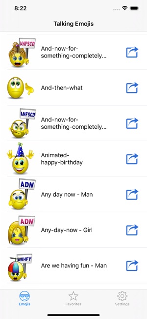 free talking emojis for iphone