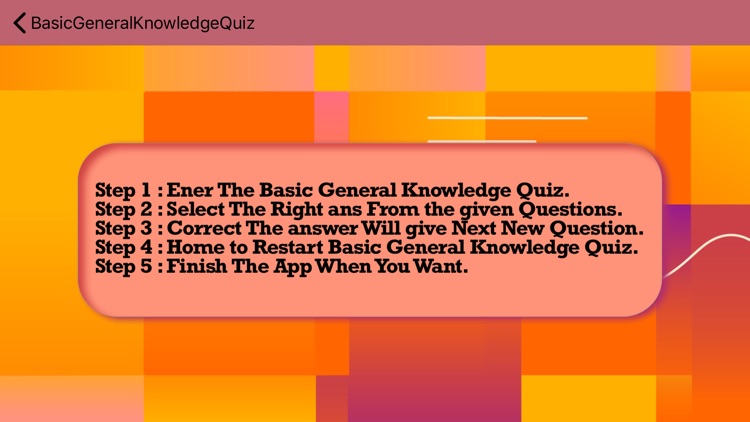 BasicGeneralKnowledgeQuiz screenshot-4