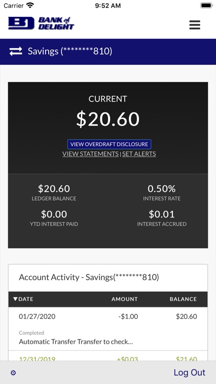 Bank of Delight Mobile Banking