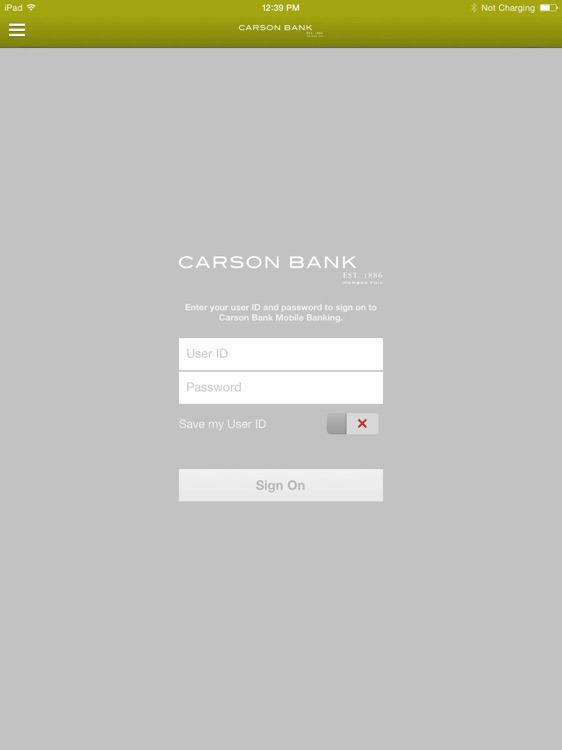Carson Bank Mobile for iPad
