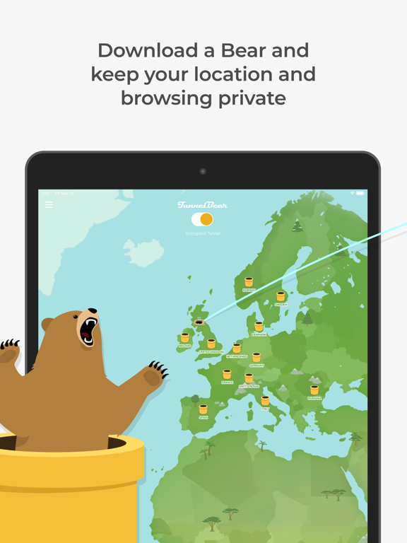 TunnelBear VPN – A really simple app to unblock websites and browse privately screenshot