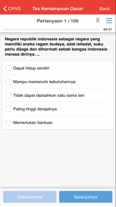 How to cancel & delete Simulasi Soal Tes CPNS from iphone & ipad 2