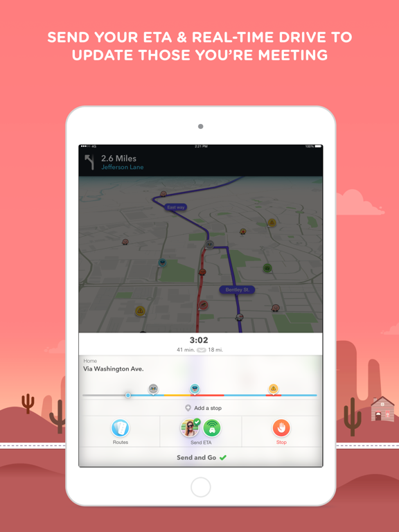 iPad Image of Waze Navigation & Live Traffic
