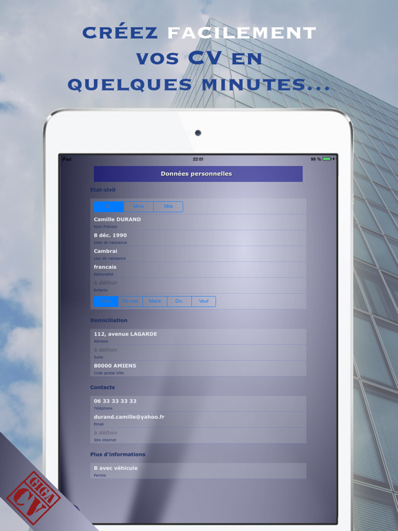 giga-cv Votre CV sur mesure giga-cv Votre CV sur mesure