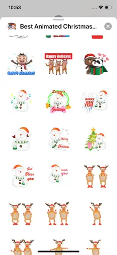 Screenshot 2 Animated Christmas Stickers 20 iphone