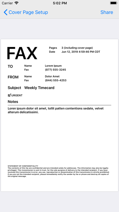 FaxCover - Fax Cover Sheet screenshot 4