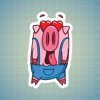 Sticker Me Oppie Pig Character