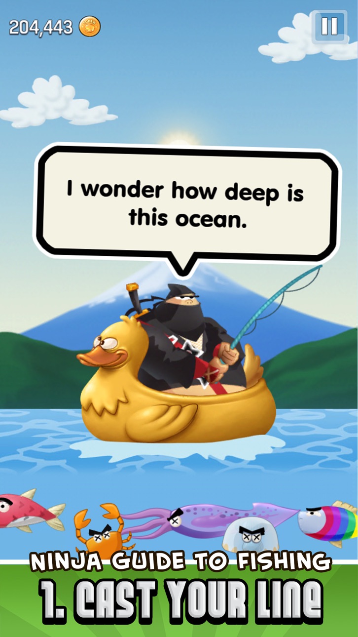 Ninja Fishing iOS Mod IPA screenshot 2 - iOS game interface