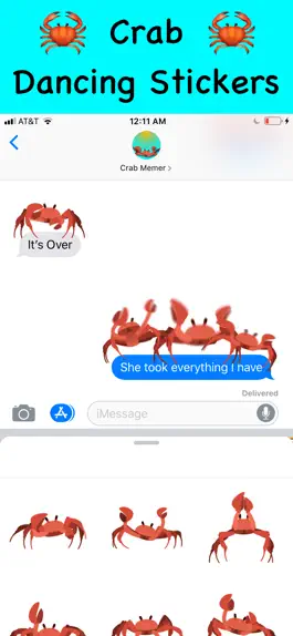 Game screenshot Crab MEMEs Dancing Stickers mod apk