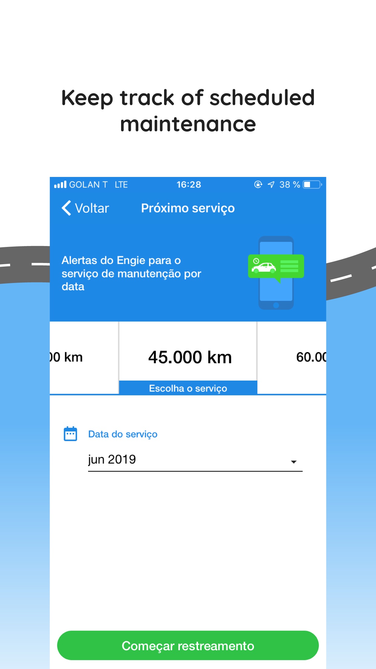 Screenshot do app Engie - Entenda o seu carro