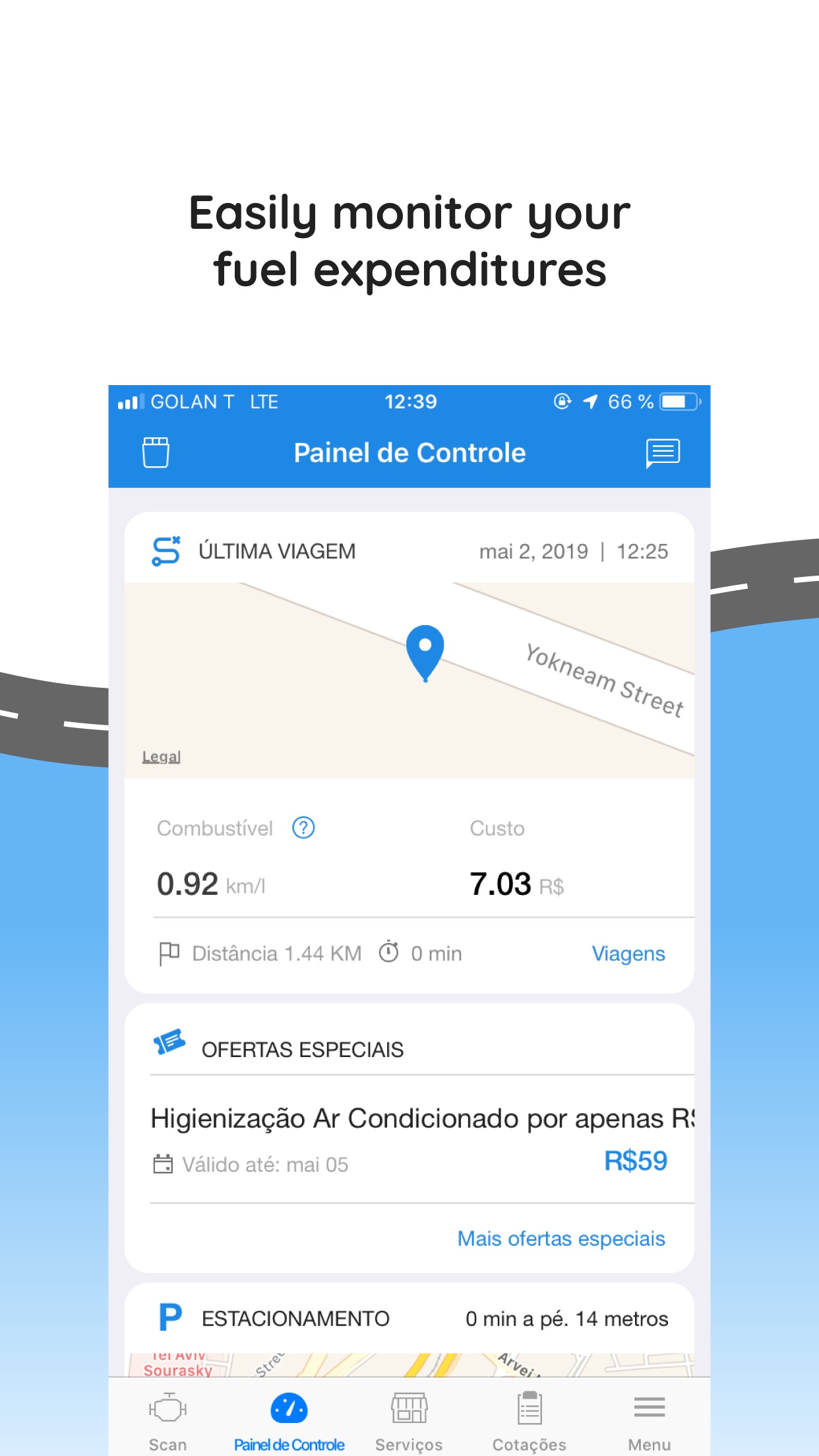 Screenshot do app Engie - Entenda o seu carro
