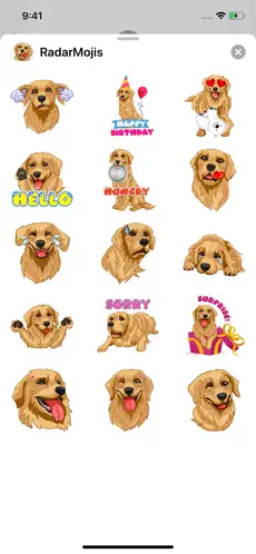 Screenshot 3 RadarMojis - Golden Retriever iphone
