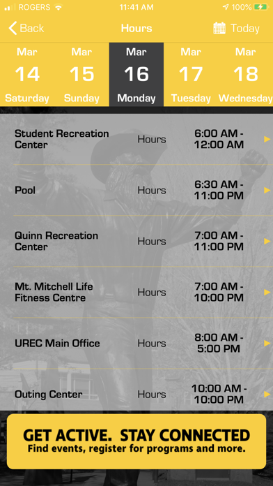 App State UREC screenshot 2