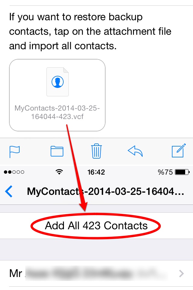 My Contacts Backup Pro screenshot 3