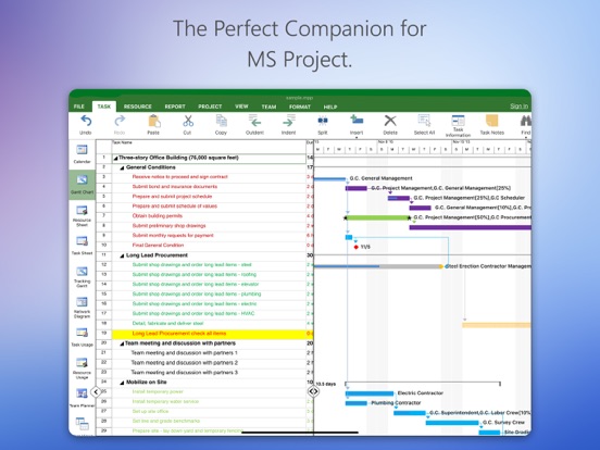 Project Plan screenshot