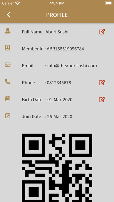 Aburi Sushi Membership screenshot 2