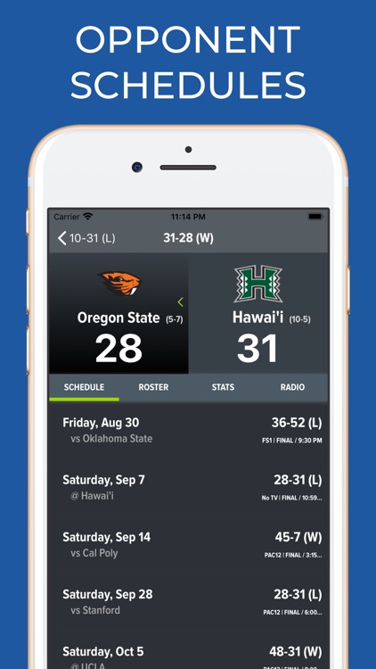 Hawaii Football Schedules screenshot-7