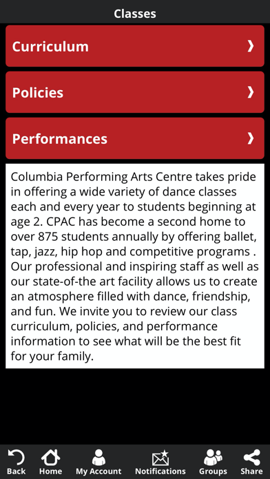 Columbia Performing Arts Centr screenshot 3