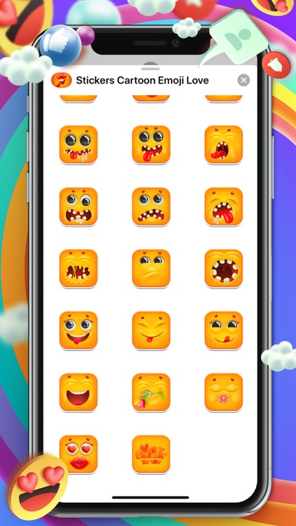 Stickers Cartoon 3D Emoji Love screenshot-3