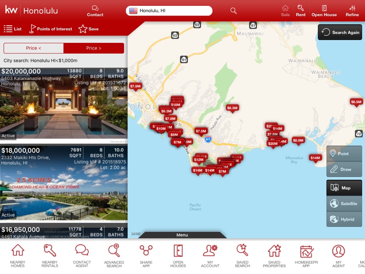 KW Real Estate Search for iPad