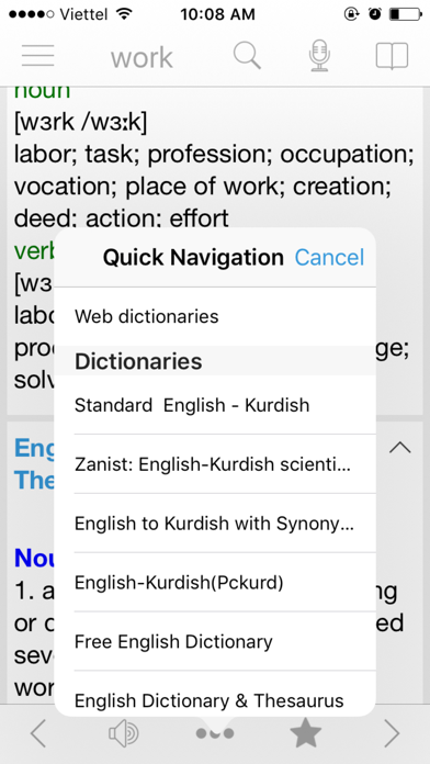 Kurdish Dictionary - Dict Box screenshot 4