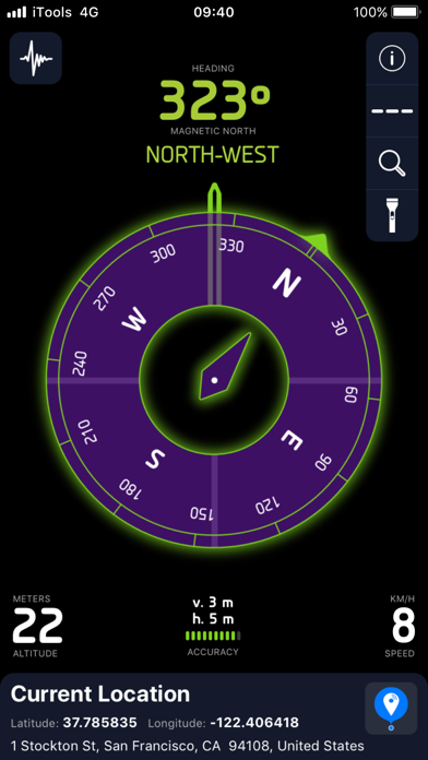 iTools - Flashlight with Seismometer, PowerCut Notifier, Emergency Sounds, Location Sharing Screenshot 1