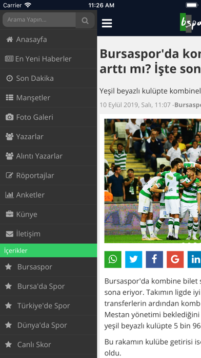 bspor - Bursa'dan Spor screenshot 4