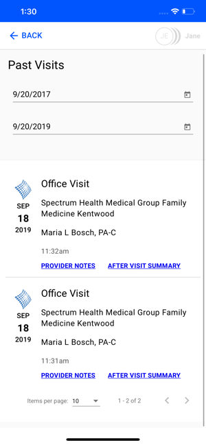 Spectrum Health My Chart