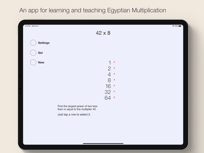 Egyptian Multiplication Method