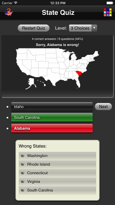 How to cancel & delete State Quiz from iphone & ipad 3