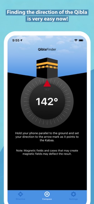 Digital Qibla Finder: Compass