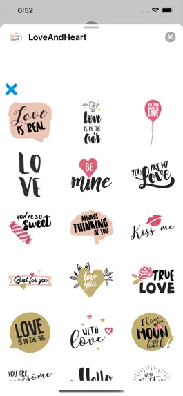 Game screenshot Animated Love Quotes Stickers hack