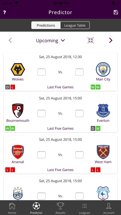 Premier Predictor 19/20