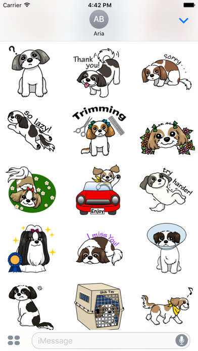 Sweet Shih Tzu Dog Sticker screenshot 2