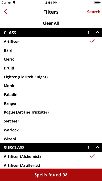 Spell List D&D 5e screenshot-4