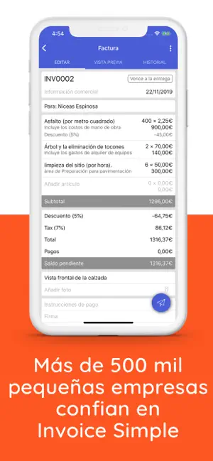 Captura 9 Factura Simple iphone