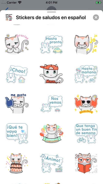 Stickers de saludos en español screenshot-4