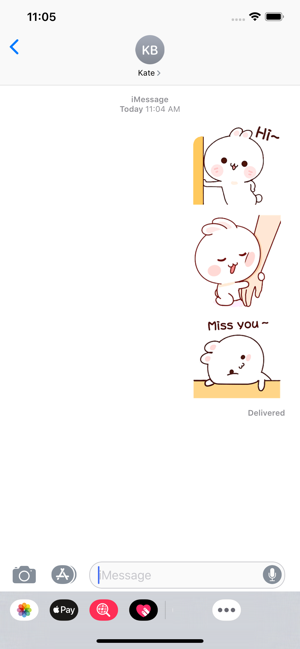 Cute Little Rabbit Sticker(圖1)-速報App