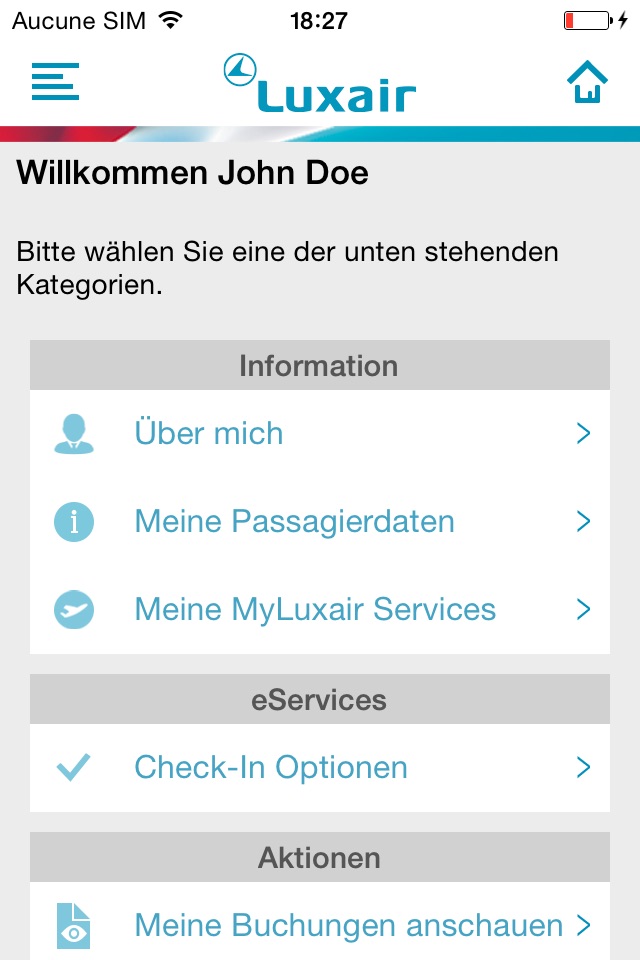 Luxair Luxembourg Airlines screenshot 3