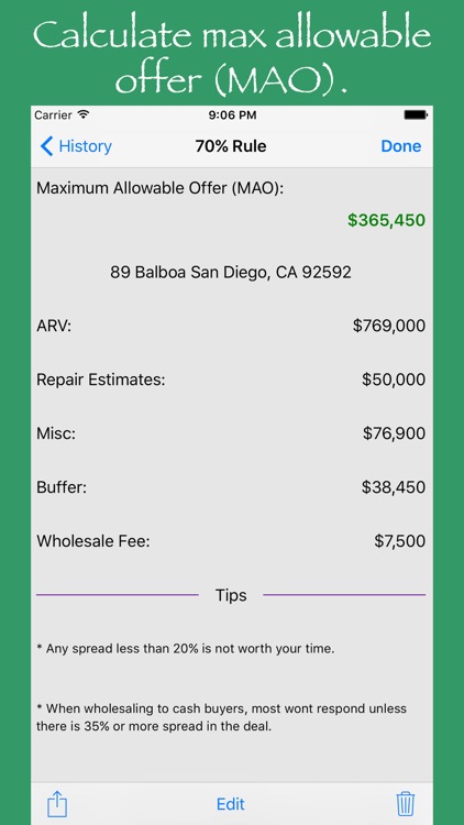 House Flip Analysis screenshot-3