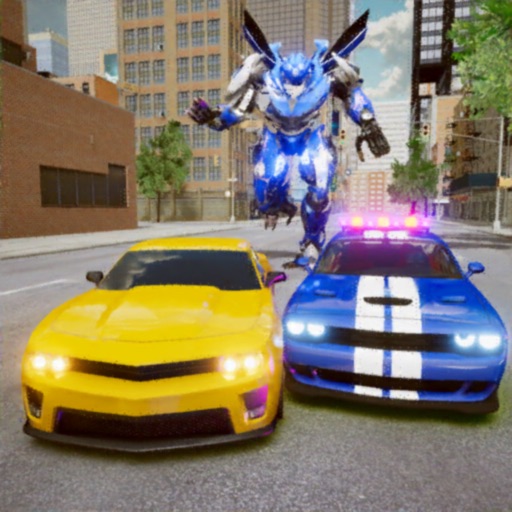 Police Car Chase Robot War
