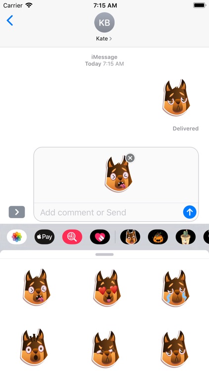 Duddy Dog Excited Sticker