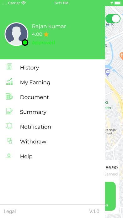 Screenshot #3 pour QuickRideJA Driver