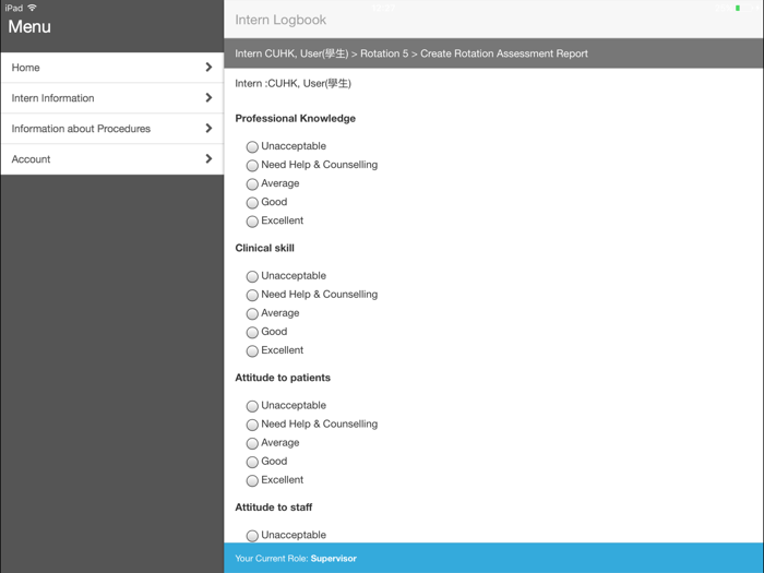 Med. Intern Logbook-Supervisor