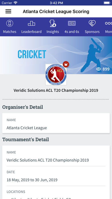 Atlanta Cricket League Scoring screenshot 3