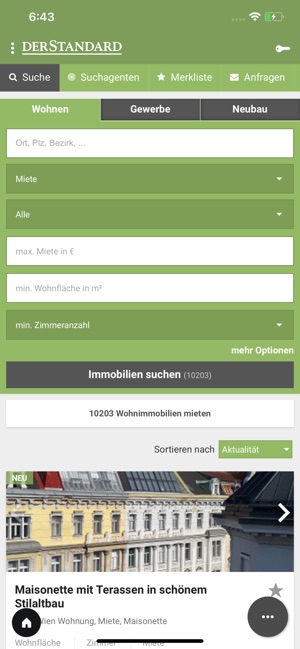 Immo Der Standard Im App Store