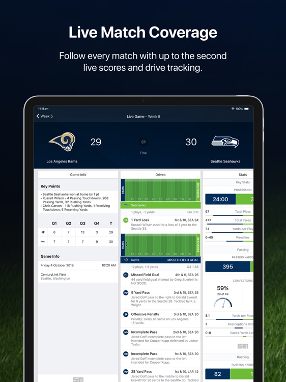 Pro Football Live for iPad